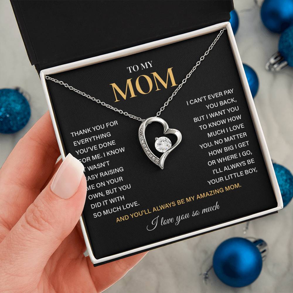 Necklace Gift For Mom From Children With Heartfelt Note