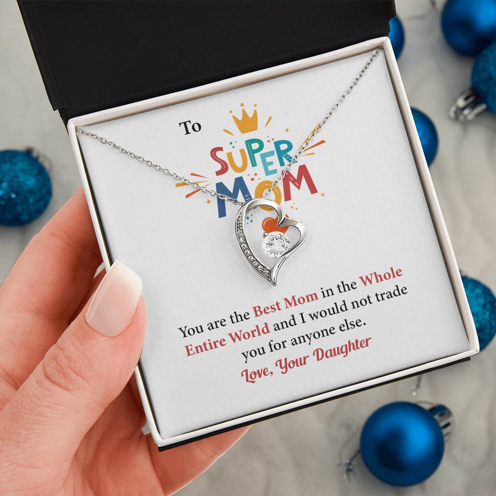 Best Mom Ever Necklace Gift Box from Daughter