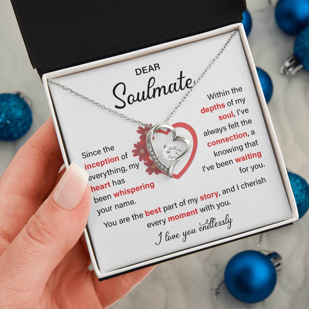 Soulmate Necklace with Heartfelt Message Card & Gift Box