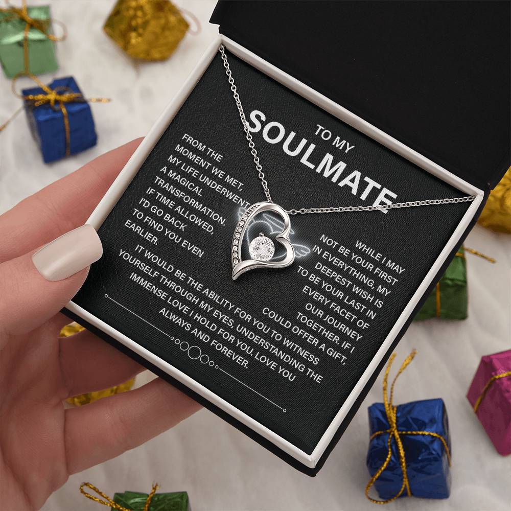 To My Soulmate Necklace – Deep Love Keepsake Gift for Wife Or Girlfriend