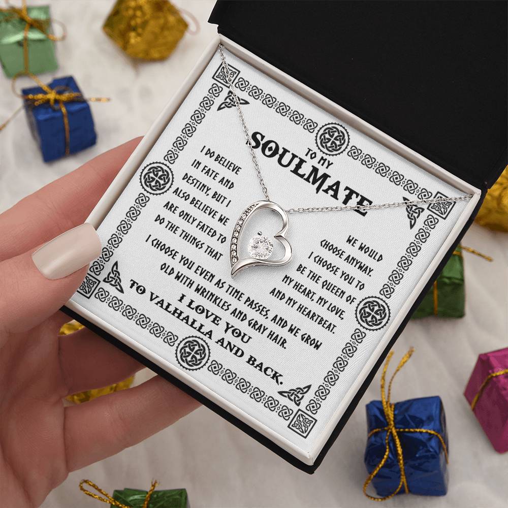 Viking Soulmate Necklace Gift for Her – Message Card Box