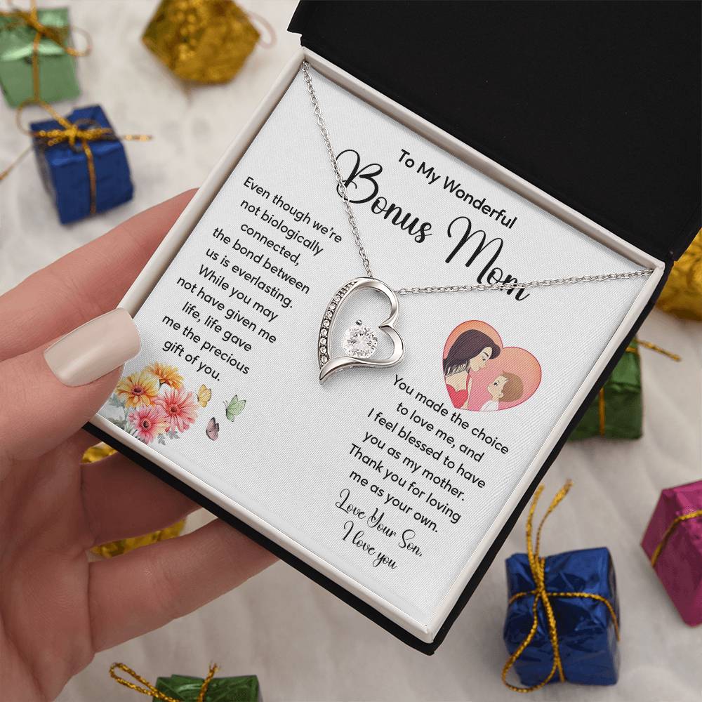 Bonus Mom Necklace Gift from Son – With Gift Box