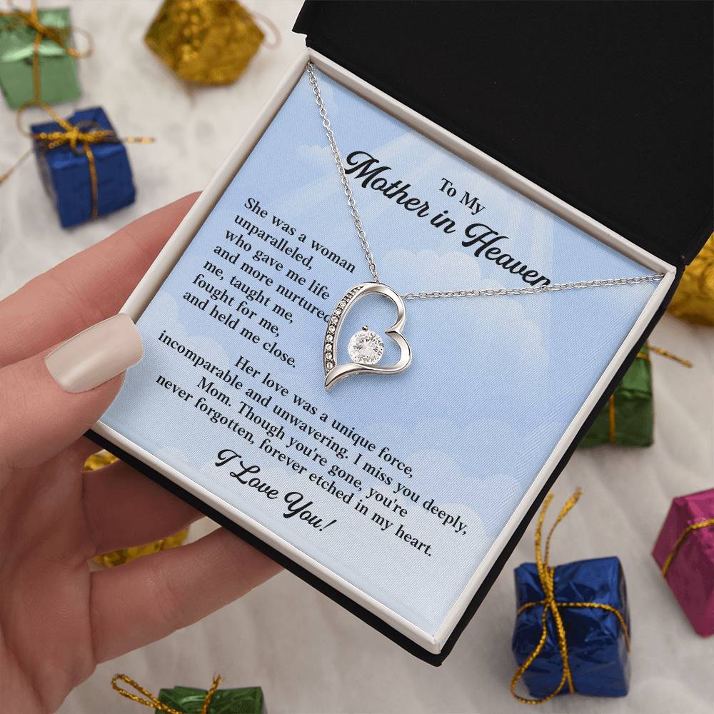 Memorial Necklace Gift for Mother in Heaven