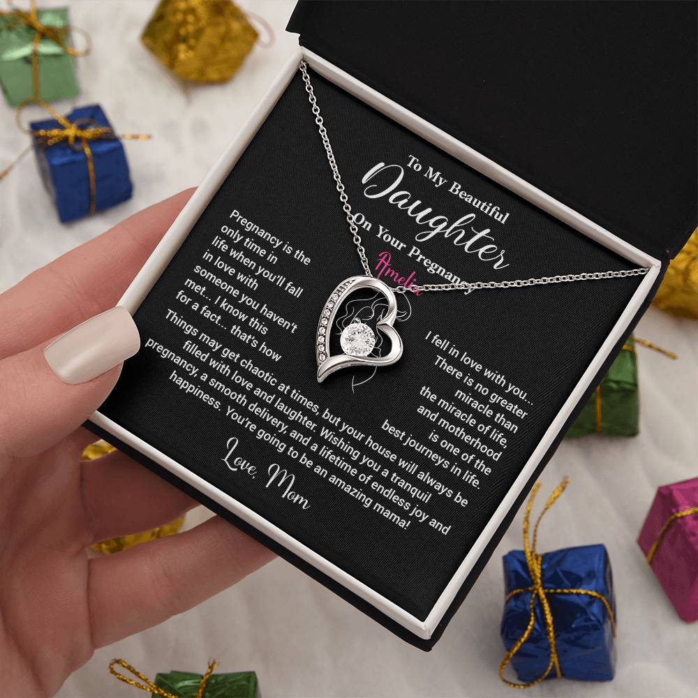 Daughter Pregnancy Necklace from Mom – Amelia Design