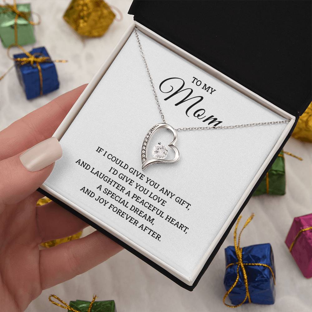 Mom Necklace Gift – Love, Laughter & Peaceful Heart Message