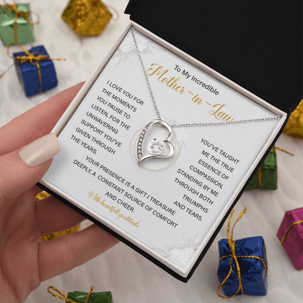 Mother-in-Law Necklace Gift from Bride with Card
