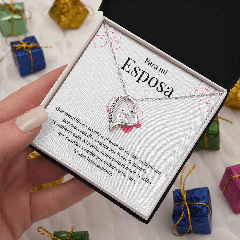 To My Wife Romantic Necklace with Gift Card
