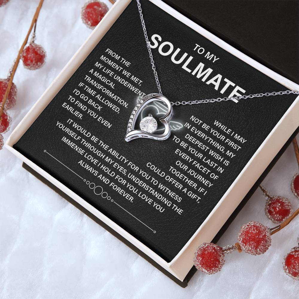 To My Soulmate Necklace – Deep Love Keepsake Gift for Wife Or Girlfriend