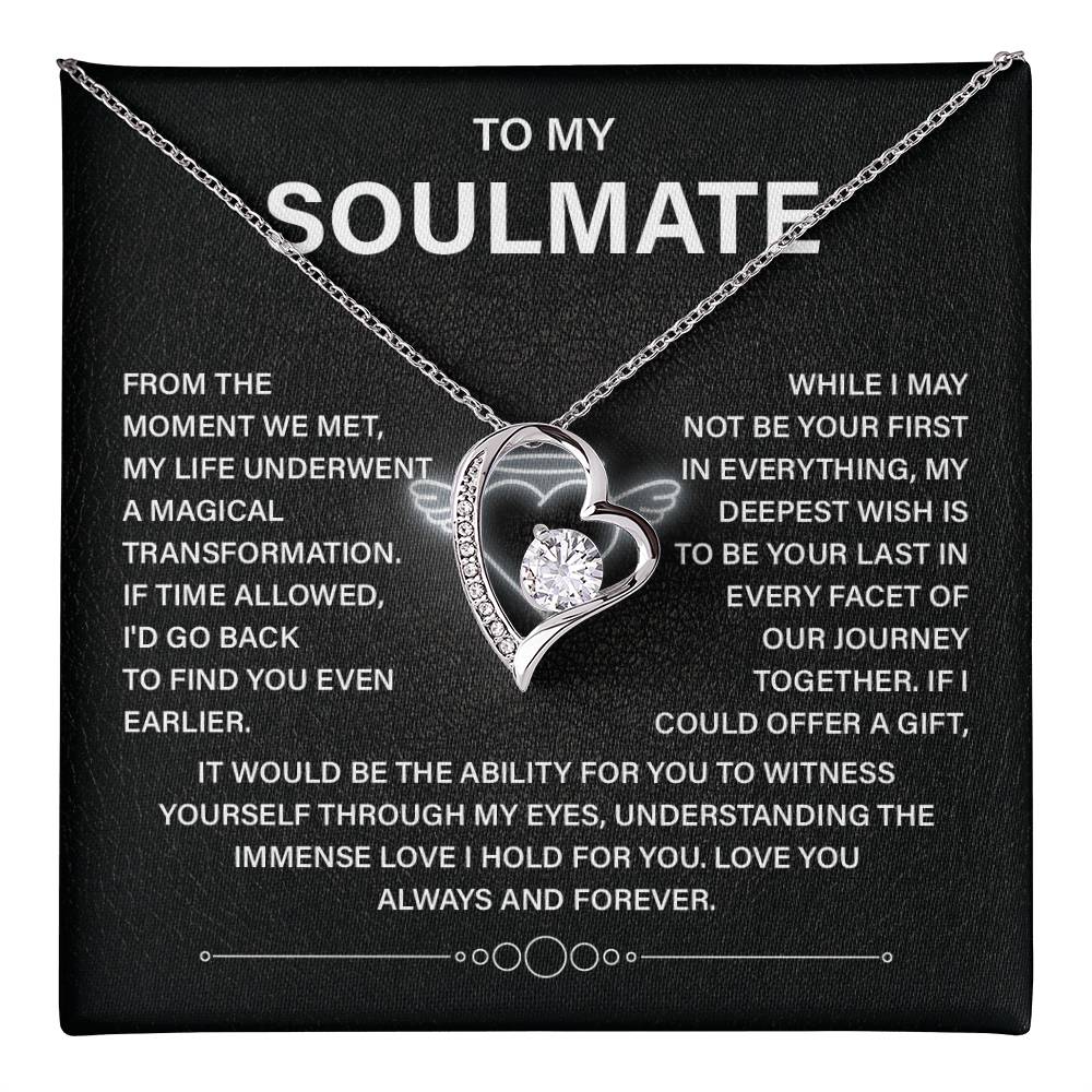 To My Soulmate Necklace – Deep Love Keepsake Gift for Wife Or Girlfriend