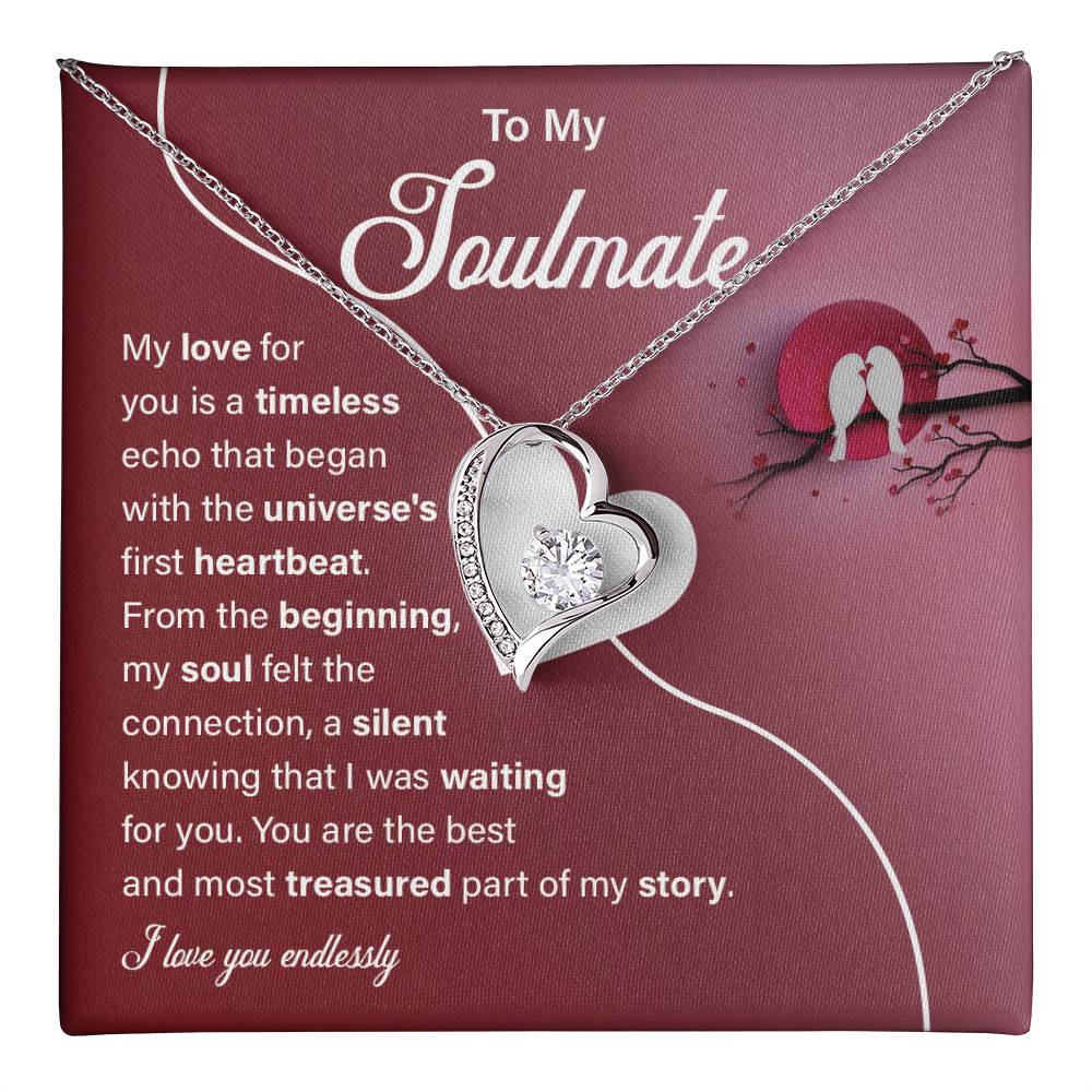 To My Soulmate Necklace Message Card for Wife Or Girlfriend