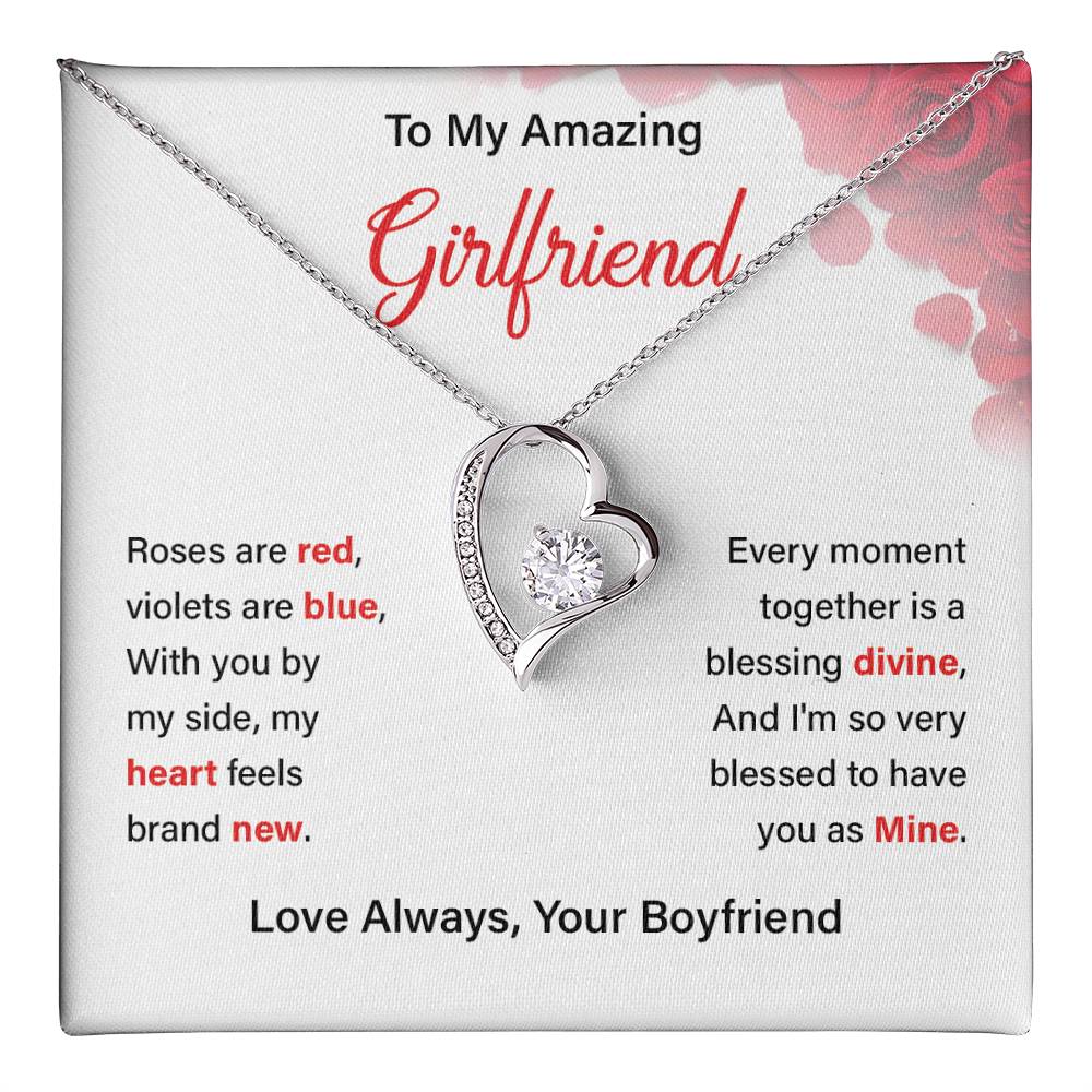 To my girlfriend Roses are red.
