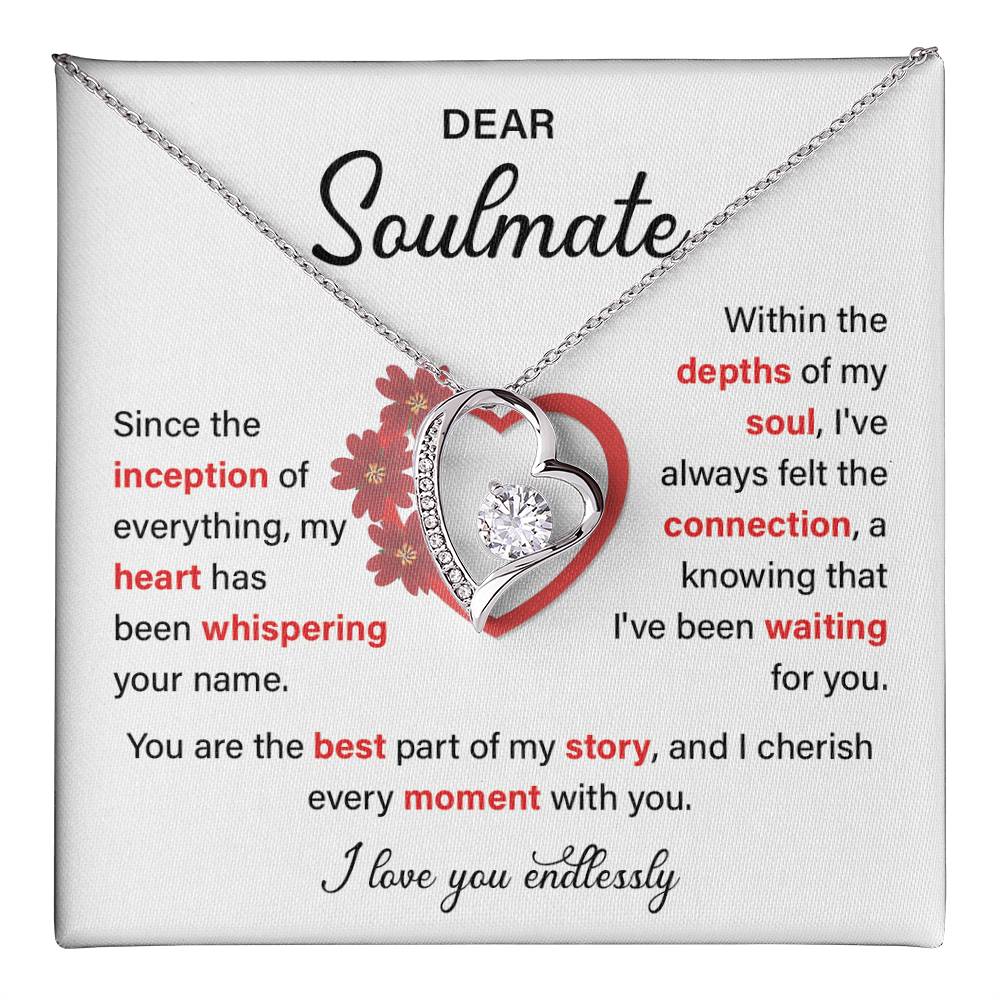 Soulmate Necklace with Heartfelt Message Card & Gift Box