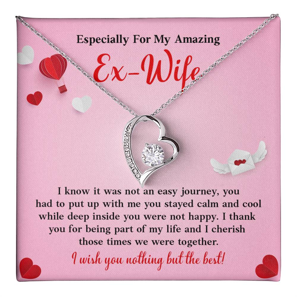 Ex-Wife Gift Necklace – Heart Pendant & Message Card