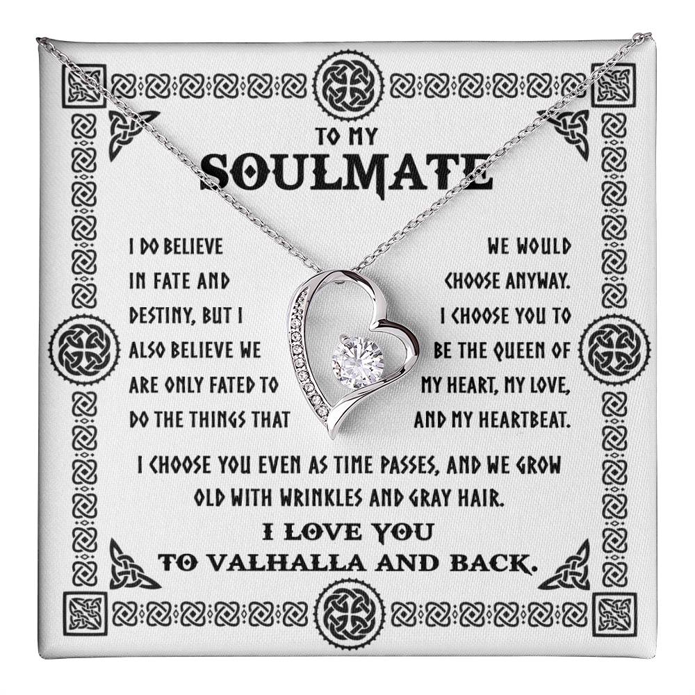 Viking Soulmate Necklace Gift for Her – Message Card Box