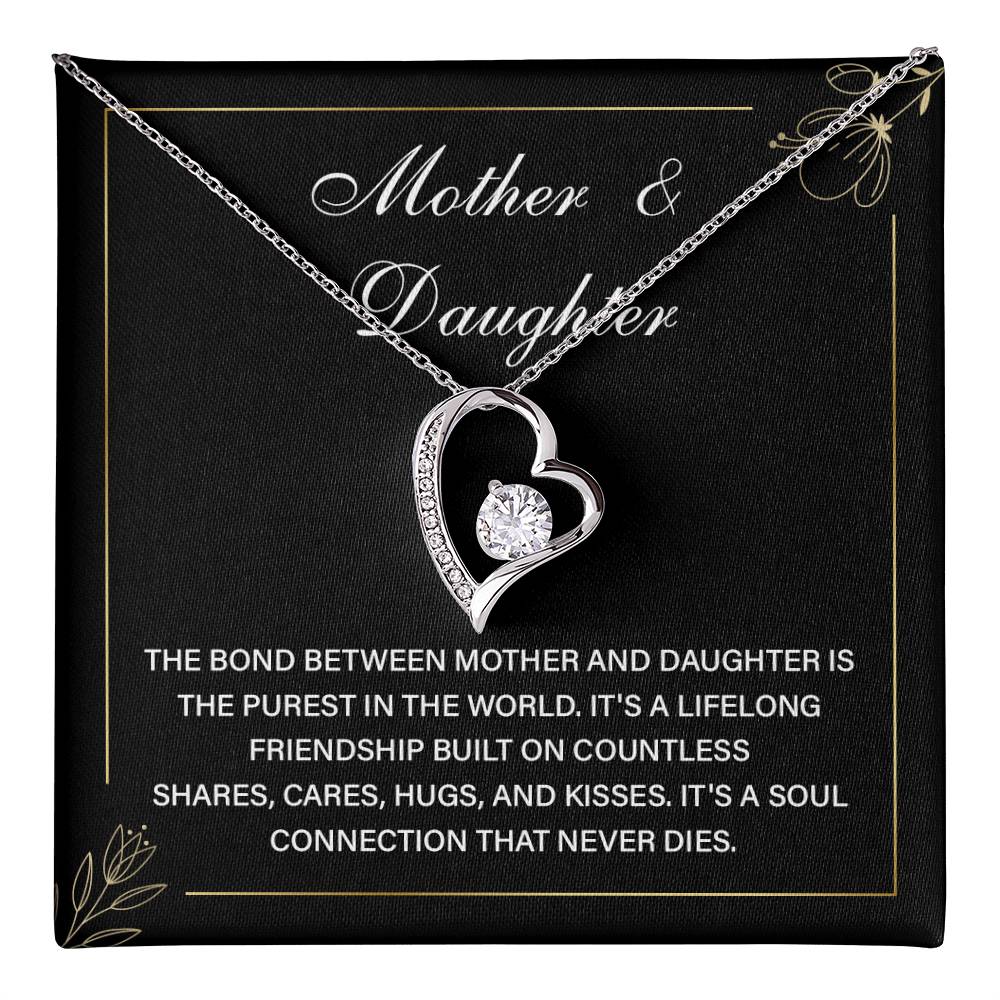 Mother Daughter Necklace Gift with Love Message