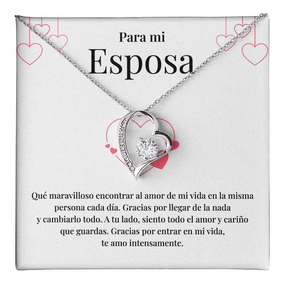 To My Wife Romantic Necklace with Gift Card