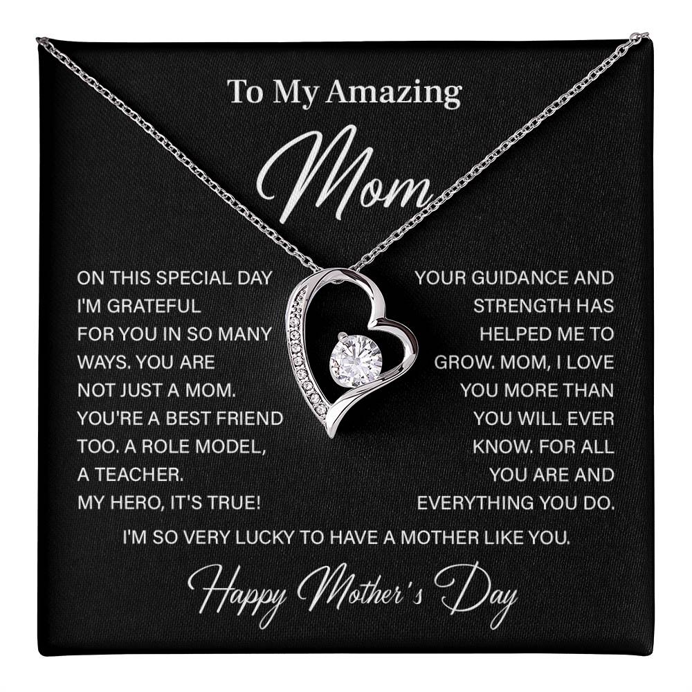 Amazing Mom Necklace Gift with Message Card