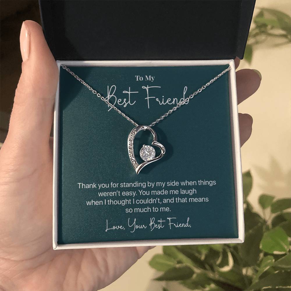 To My Best Friend, Valentine's Day Necklace Gift Thank You For Your Unwavering Support Difficult Moments Jewelry Heartfelt Appreciation Gift Meaningful Gift Thankful For Your Friendship Necklace Our Beautiful Connection Jewelry Gift