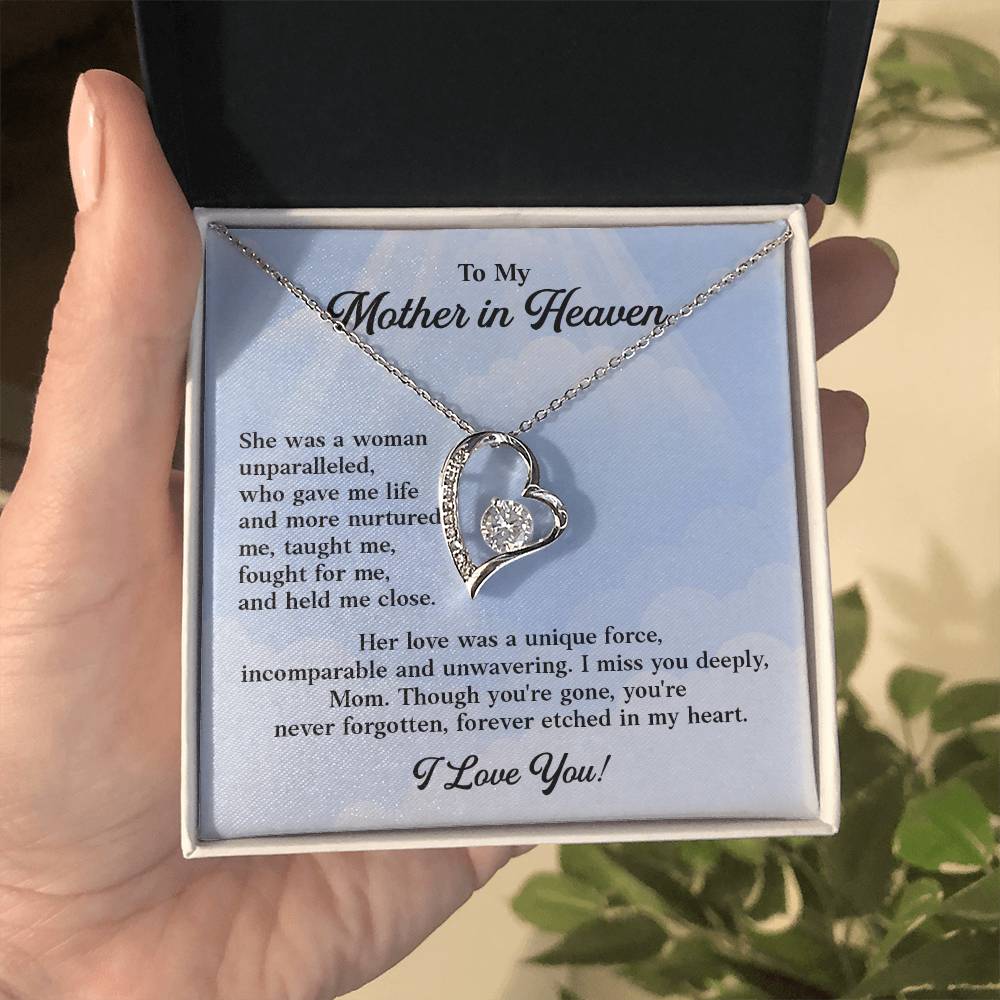 Memorial Necklace Gift for Mother in Heaven