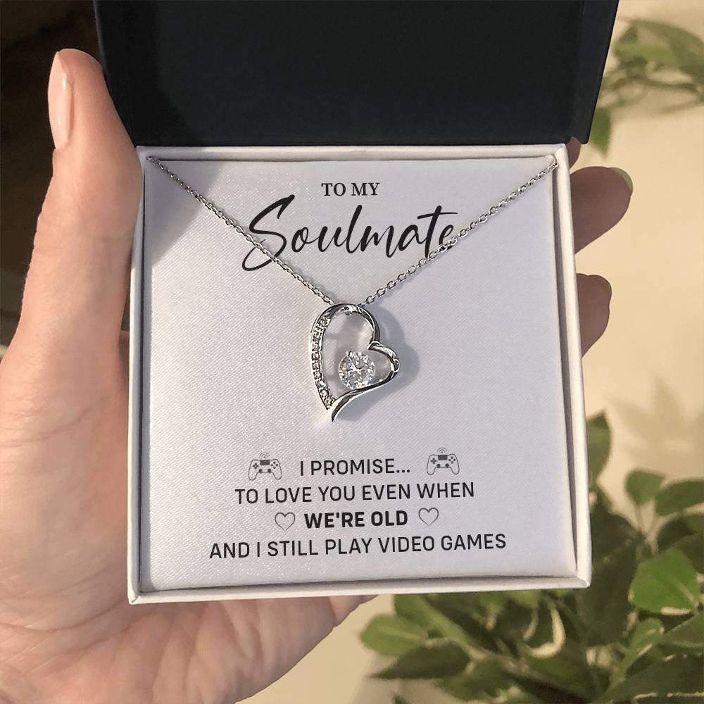 Gamer Soulmate Necklace Gift for Her – Message Card Box