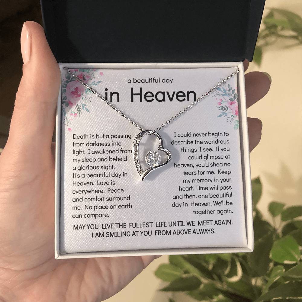 A Beautiful Day In Heaven Necklace – Heartfelt Memorial Jewelry Gift