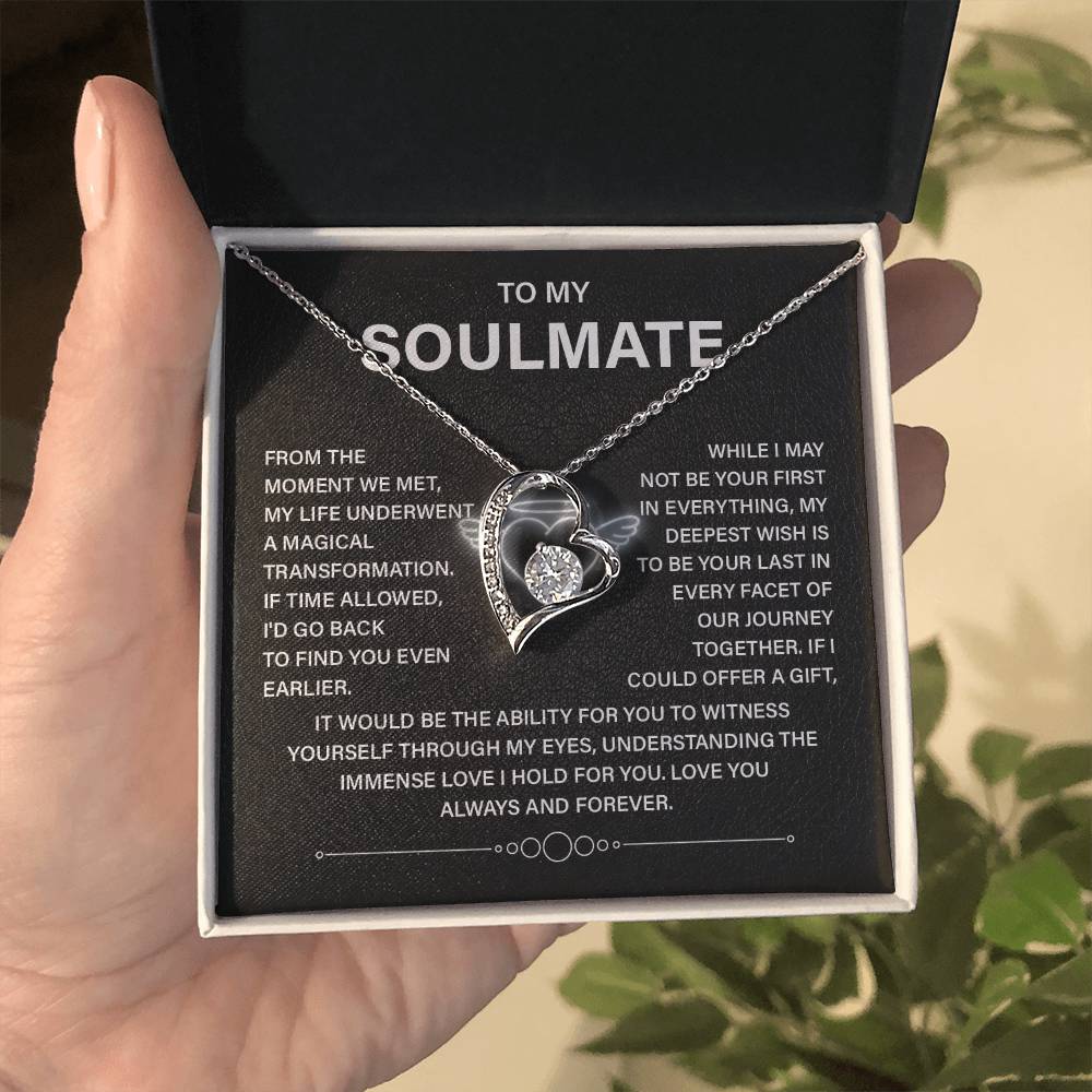 To My Soulmate Necklace – Deep Love Keepsake Gift for Wife Or Girlfriend