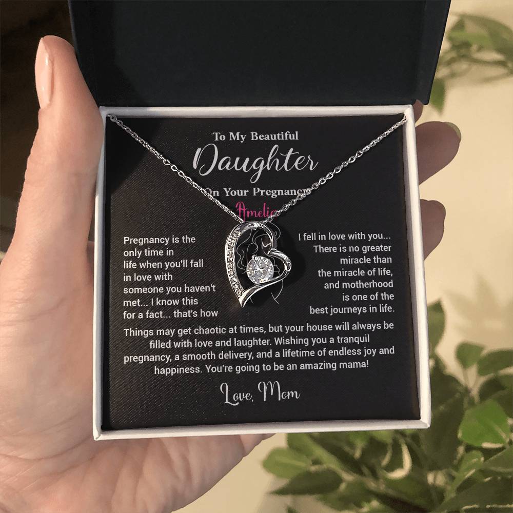 Daughter Pregnancy Necklace from Mom – Amelia Design