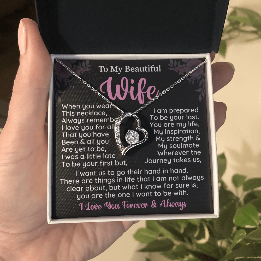 Wife Necklace Gift With Romantic Card From Husband