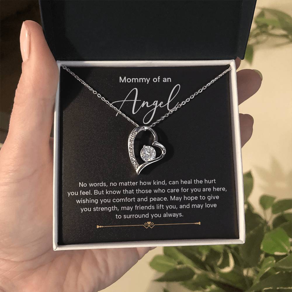 Mommy Of An Angel Necklace – Heartfelt Memorial Jewelry Gift, May Love Surround You Always, Sentimental Keepsake For Comfort And Strength
