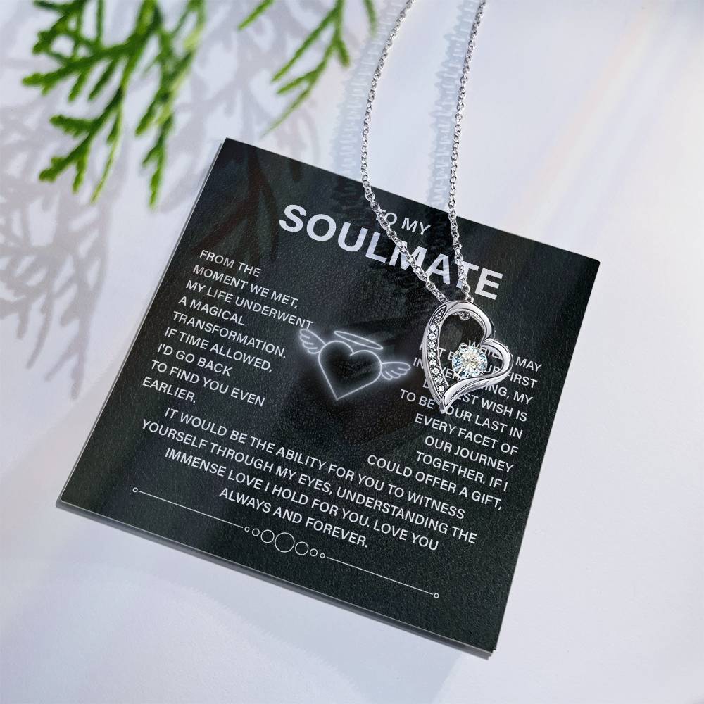 To My Soulmate Necklace – Deep Love Keepsake Gift for Wife Or Girlfriend