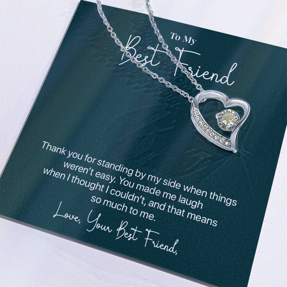 To My Best Friend, Valentine's Day Necklace Gift Thank You For Your Unwavering Support Difficult Moments Jewelry Heartfelt Appreciation Gift Meaningful Gift Thankful For Your Friendship Necklace Our Beautiful Connection Jewelry Gift