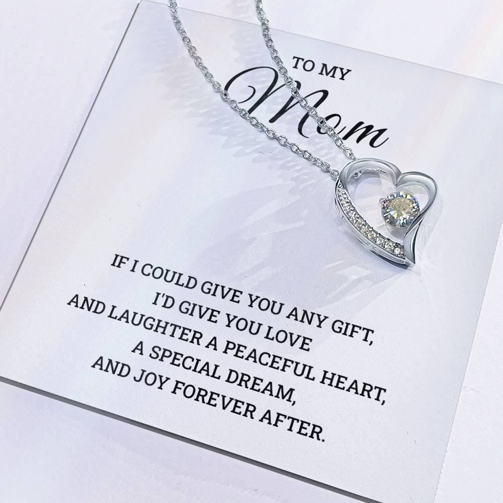 Mom Necklace Gift – Love, Laughter & Peaceful Heart Message