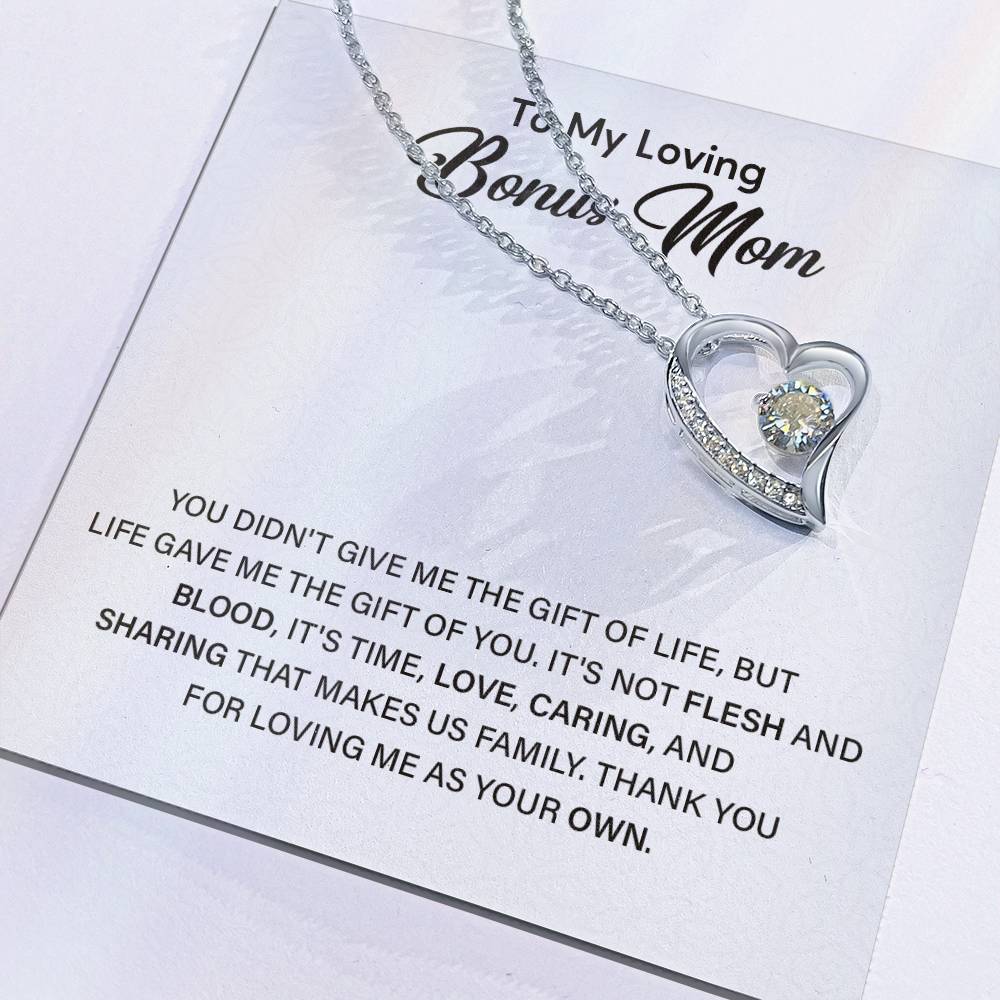 Bonus Mom Necklace – Gift of You Message Card from Daughter