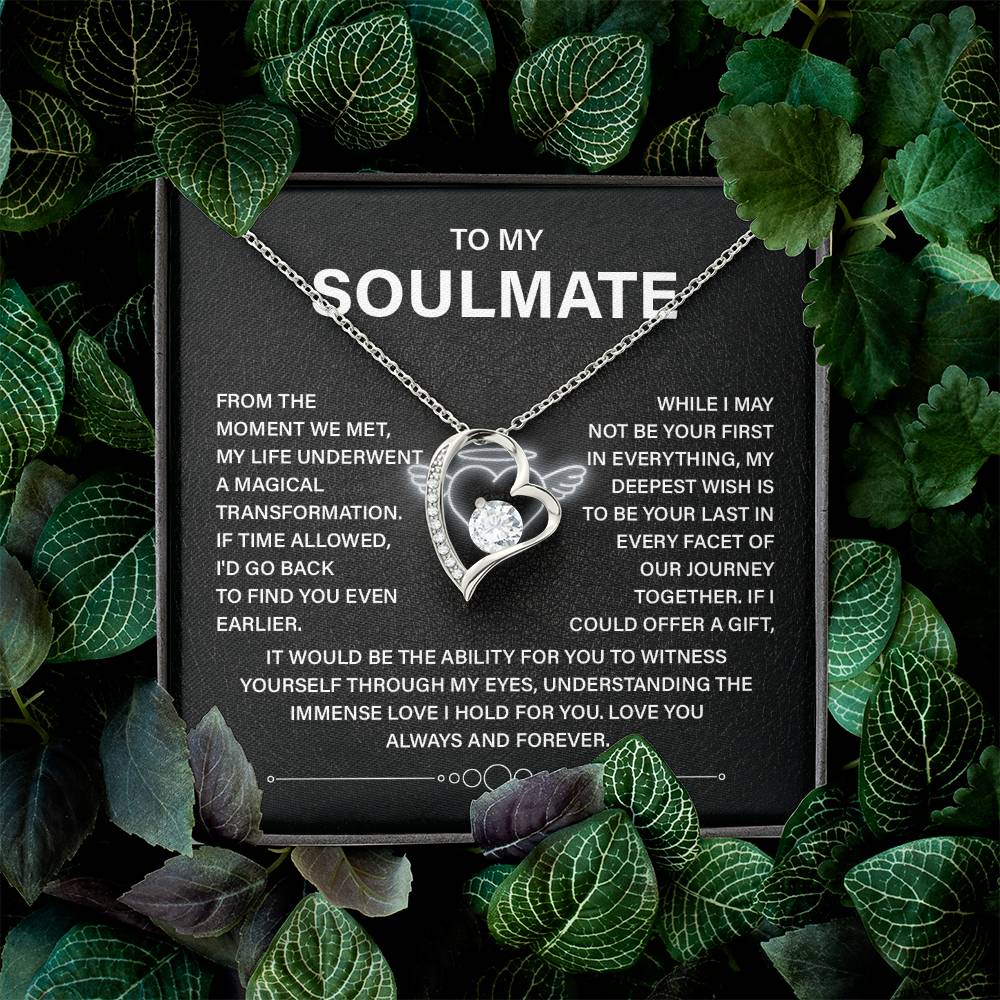 To My Soulmate Necklace – Deep Love Keepsake Gift for Wife Or Girlfriend
