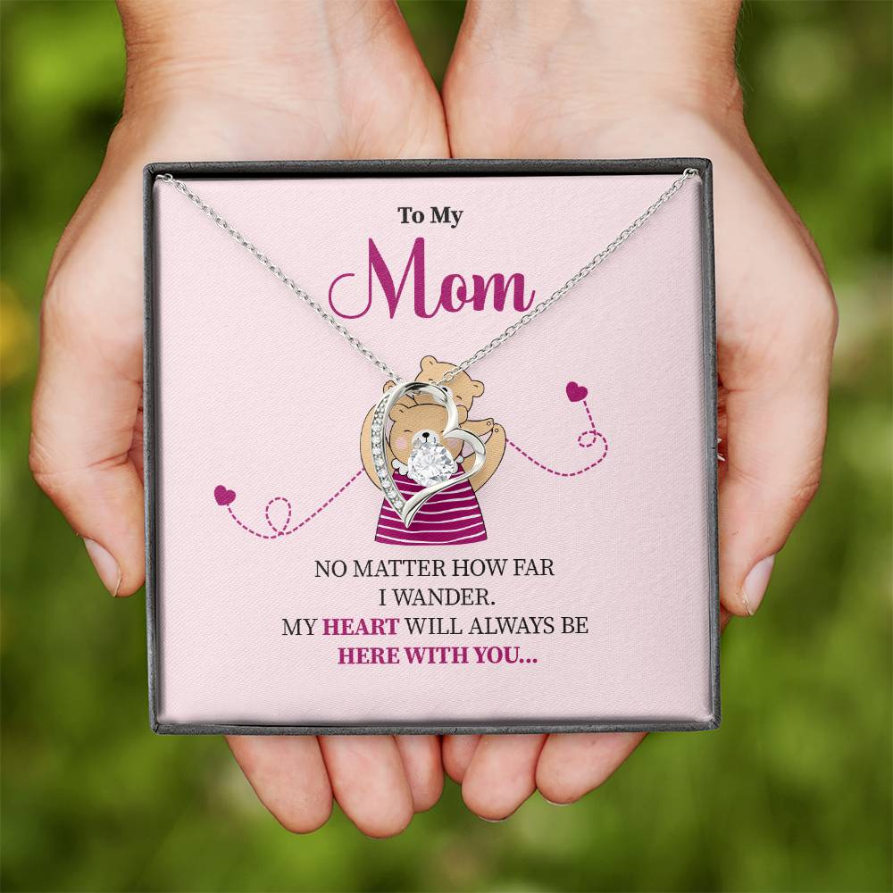 Mom Necklace Gift for Her – With Sweet Message Card