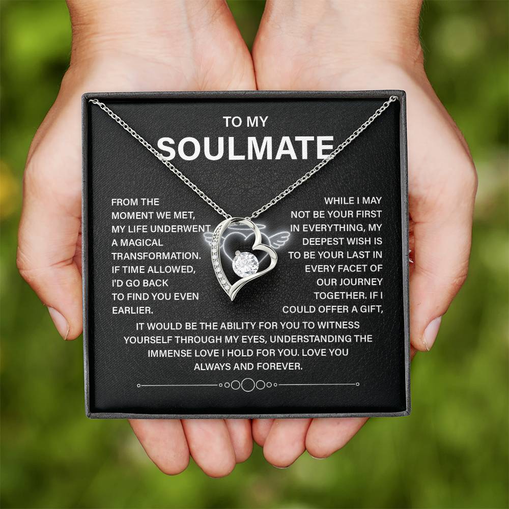 To My Soulmate Necklace – Deep Love Keepsake Gift for Wife Or Girlfriend