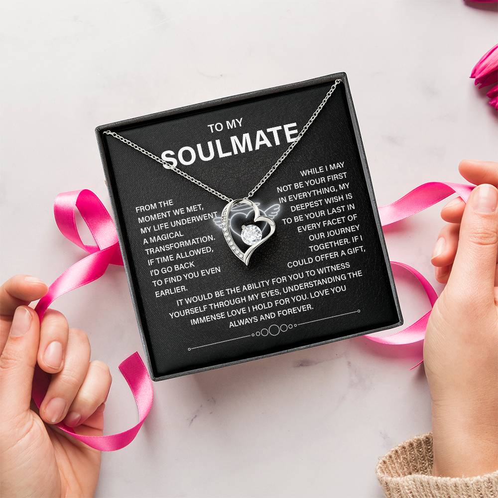 To My Soulmate Necklace – Deep Love Keepsake Gift for Wife Or Girlfriend