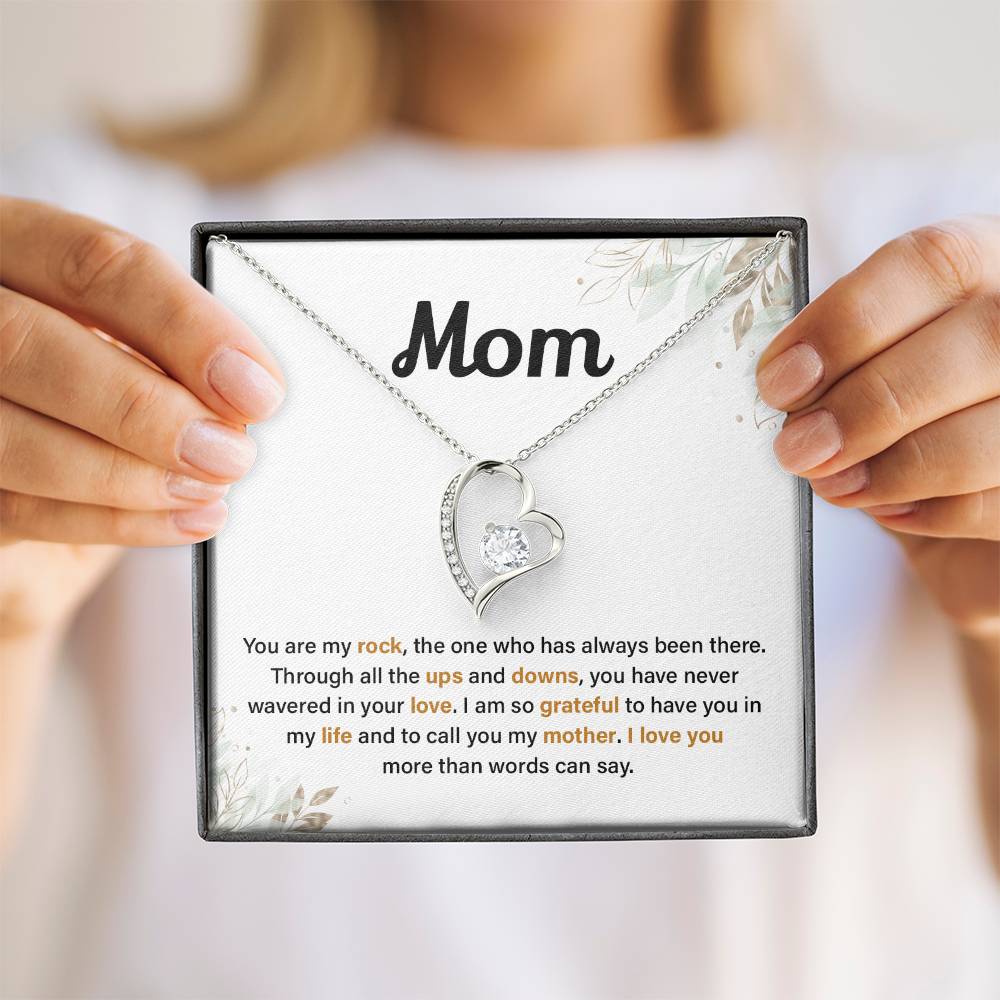 Mom Necklace Gift from Daughter or Son with Love Note