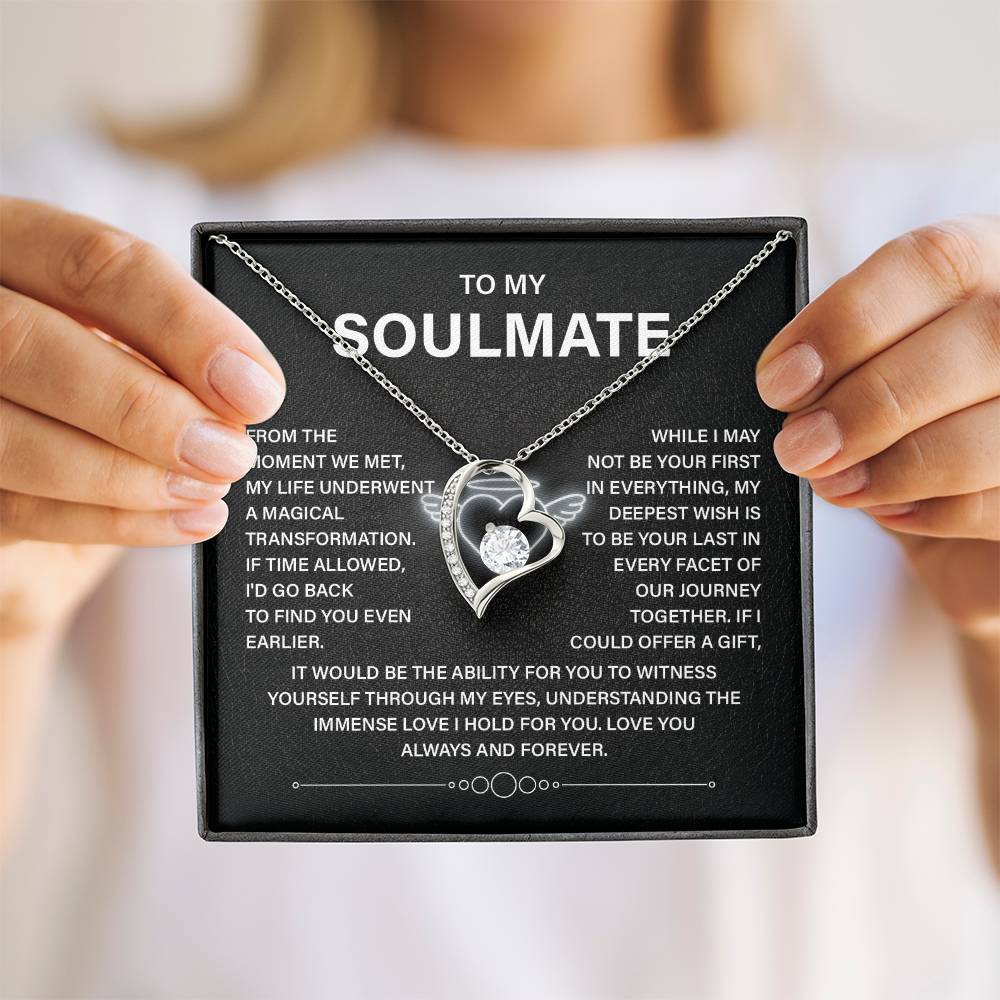 To My Soulmate Necklace – Deep Love Keepsake Gift for Wife Or Girlfriend
