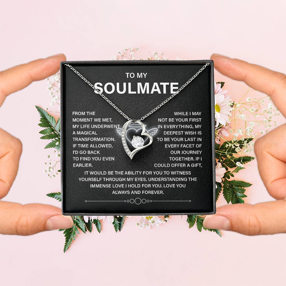 To My Soulmate Necklace – Deep Love Keepsake Gift for Wife Or Girlfriend