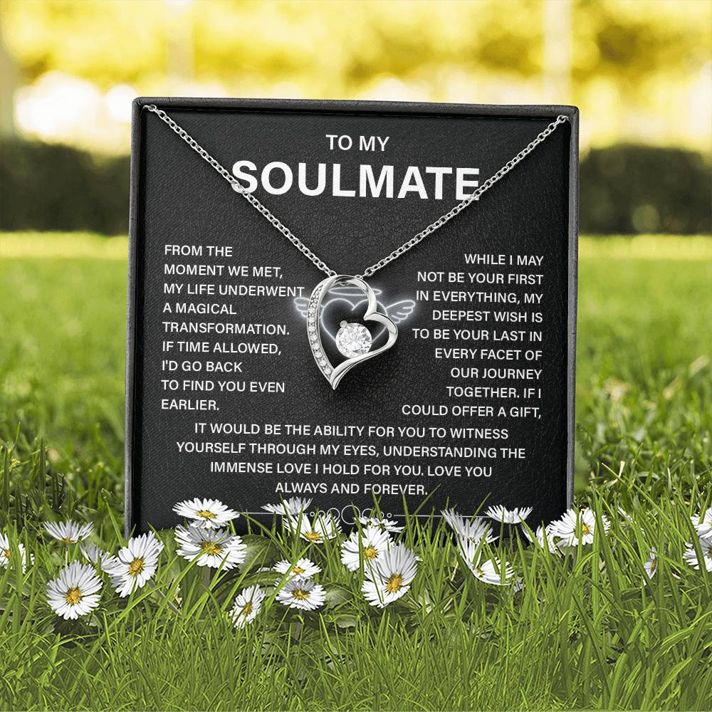 To My Soulmate Necklace – Deep Love Keepsake Gift for Wife Or Girlfriend