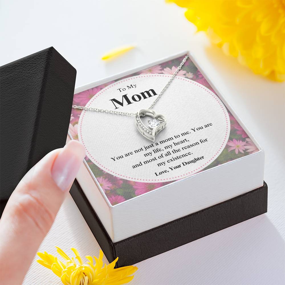 Daughter to Mom Necklace Gift with Message Card