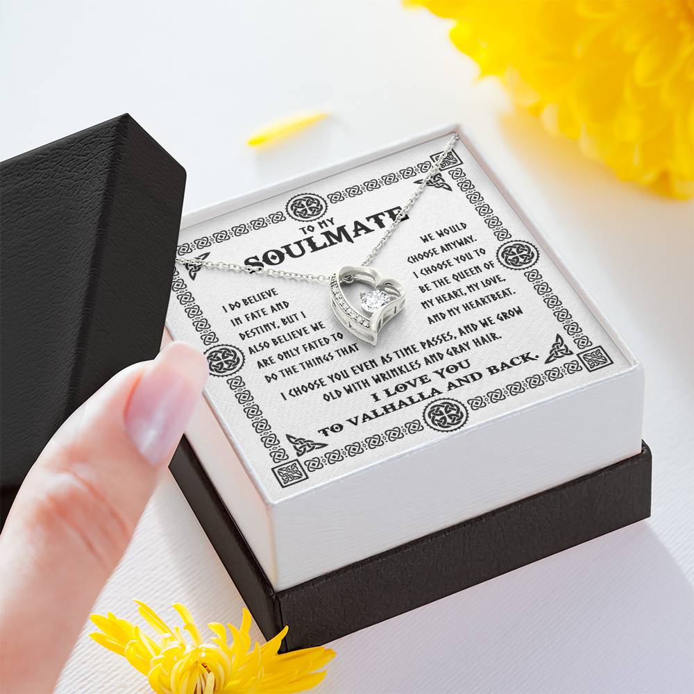 Viking Soulmate Necklace Gift for Her – Message Card Box