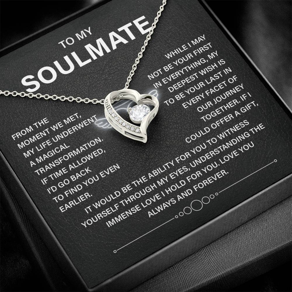 To My Soulmate Necklace – Deep Love Keepsake Gift for Wife Or Girlfriend