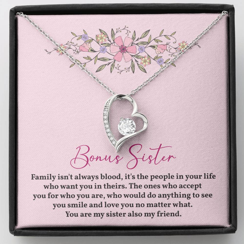 Bonus Sister Heart Necklace – Gift for Chosen Sister