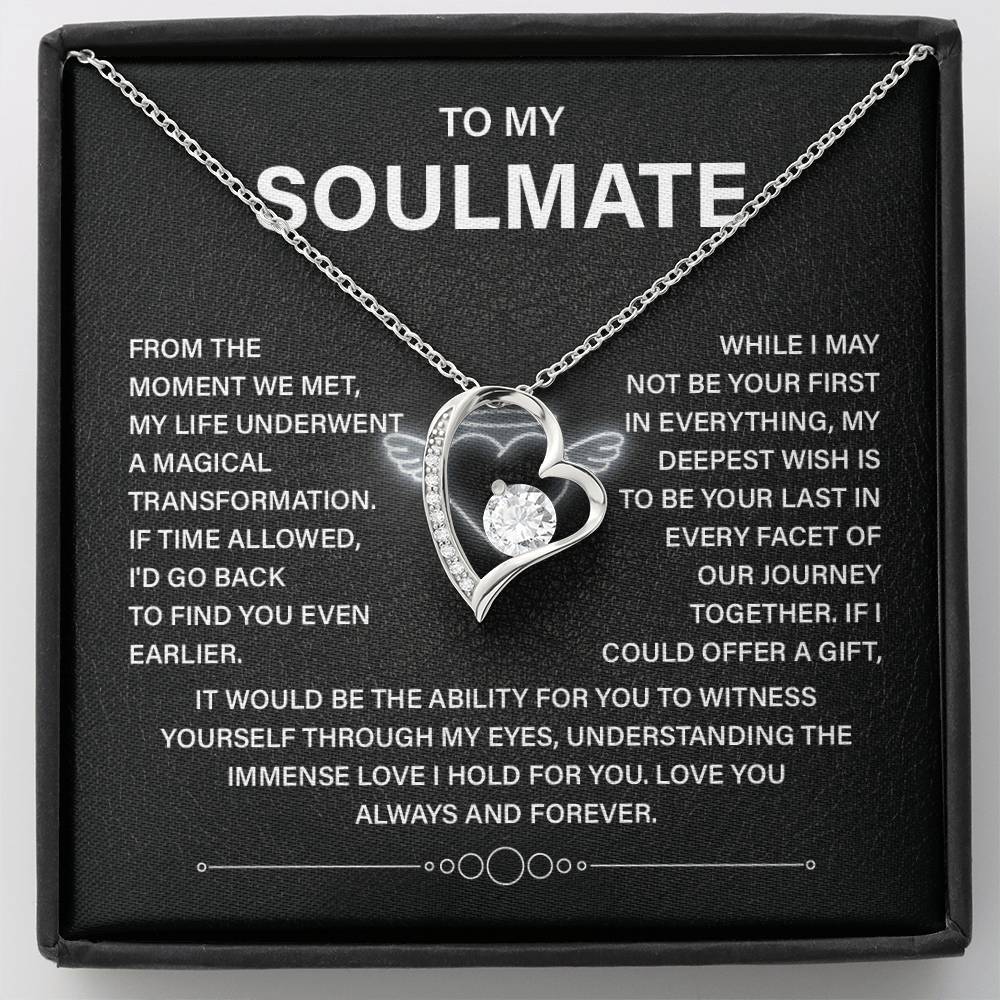 To My Soulmate Necklace – Deep Love Keepsake Gift for Wife Or Girlfriend
