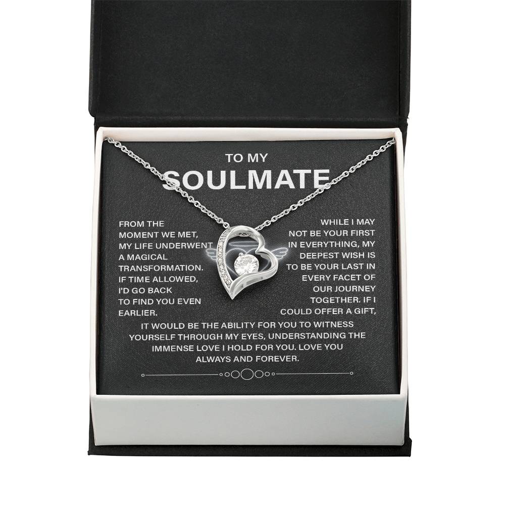 To My Soulmate Necklace – Deep Love Keepsake Gift for Wife Or Girlfriend