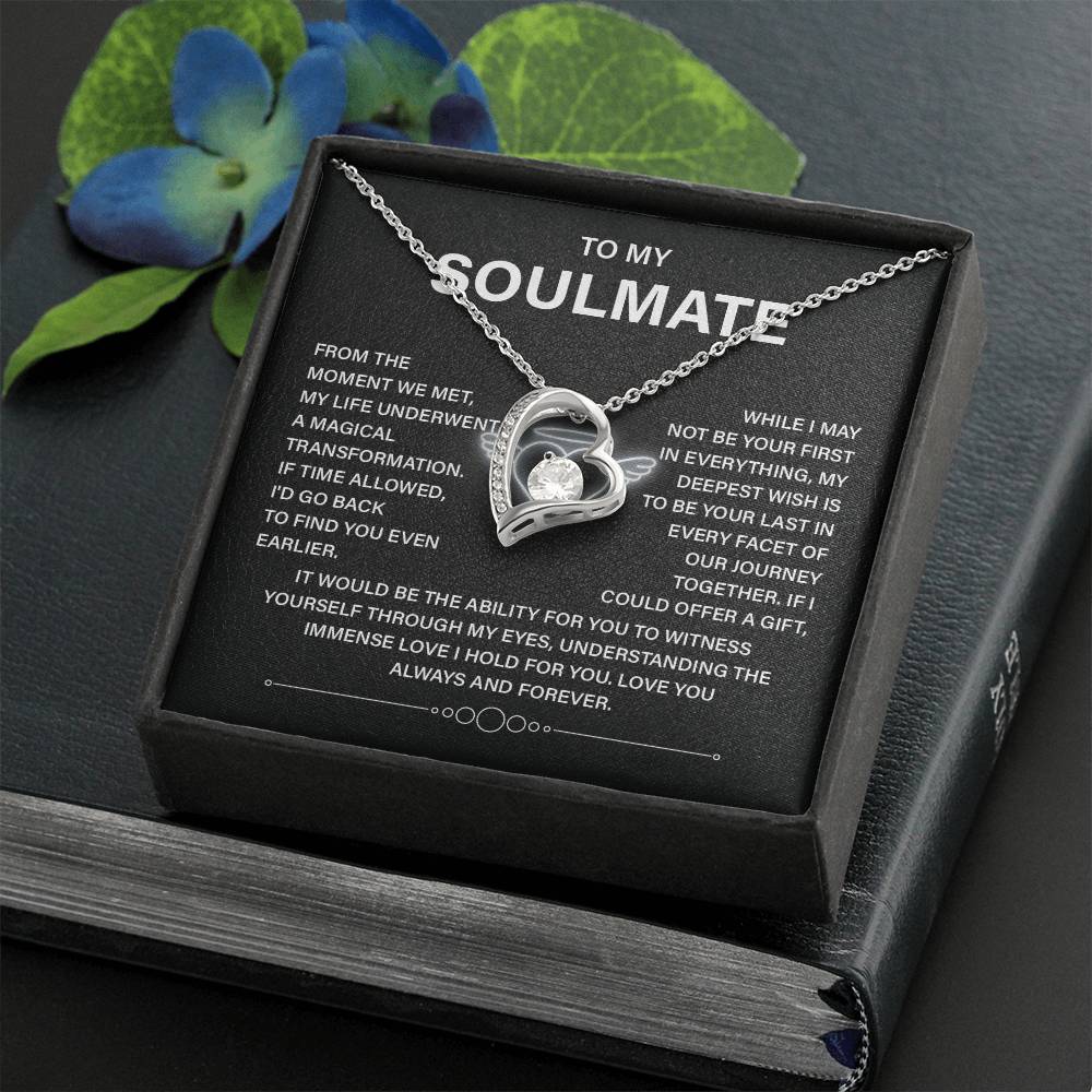 To My Soulmate Necklace – Deep Love Keepsake Gift for Wife Or Girlfriend