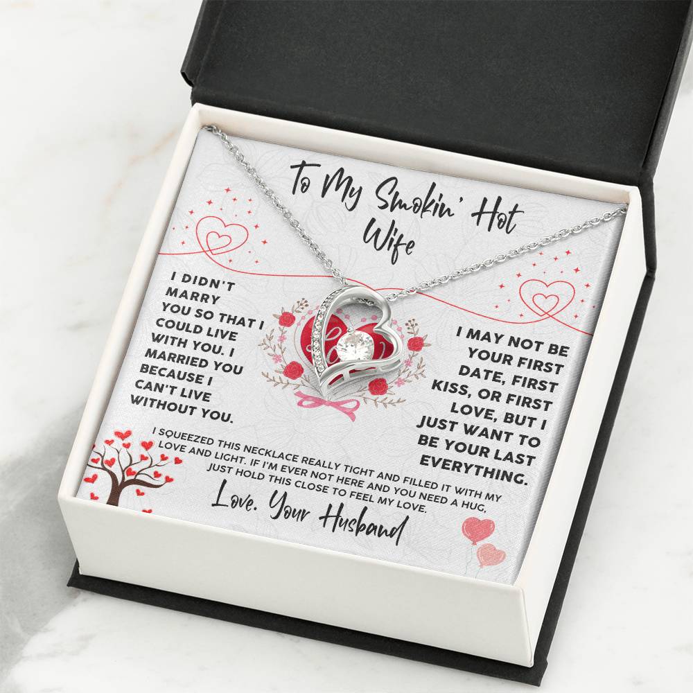 Romantic Wife Necklace Gift from Husband with Card