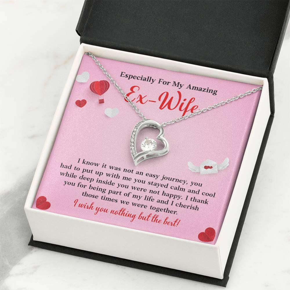 Ex-Wife Gift Necklace – Heart Pendant & Message Card